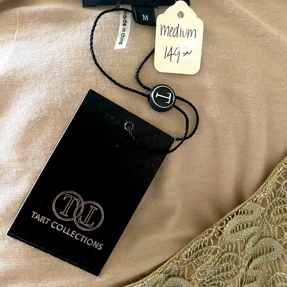 NWT Tart Collections Lace Champagne Dress - Picture 3 of 3